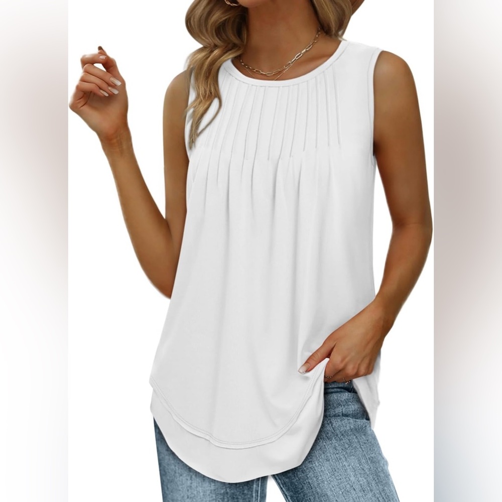 Elegant White Sleeveless Top